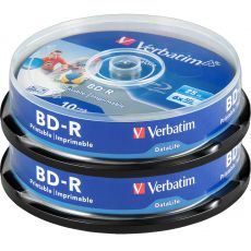 Диск BD-R Verbatim 25Gb 6x Cake Box (10шт) Printable Light Scribe DataLife (43804)