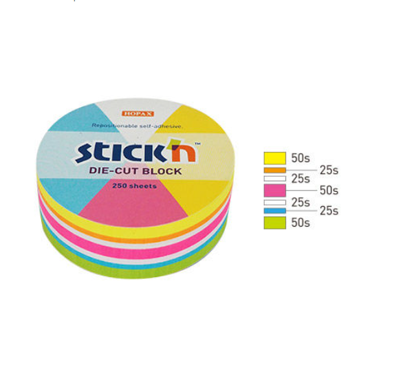 Самоклеящийся блок Stick`n 21830 67x67 мм 250 л. 5 цв.